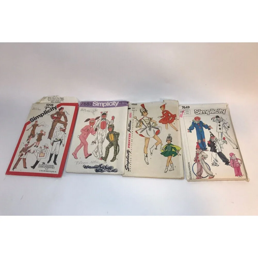 Lot of 14 Kids Sewing Pattern Halloween Costumes, some are vintage, cut & uncut